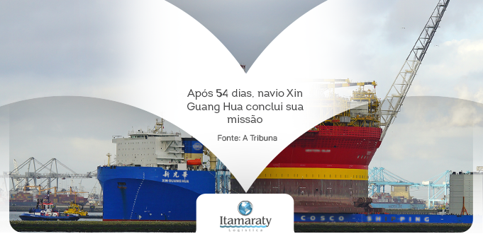 Após 54 dias, navio Xin Guang Hua conclui sua missão