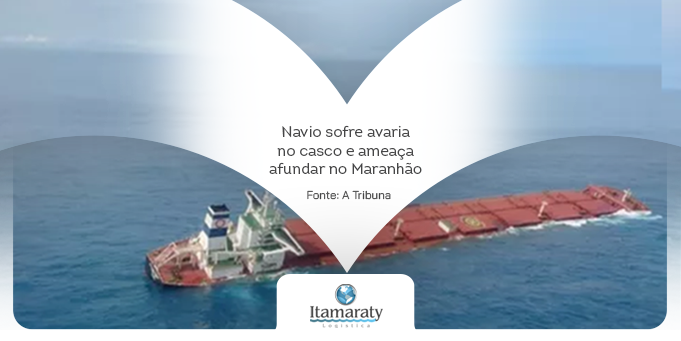 Navio sofre avaria no casco e ameaça afundar no Maranhão